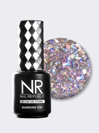 NAIL REPUBLIC   Топ с поталью без л/с   10мл   Top   DIAMOND   #08