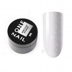 ONE NAIL   База камуфлирующая жесткая  c шиммером  Base   ICE WHITE  (шайба)   30мл