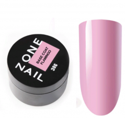 ONE NAIL   База камуфлирующая эластичная  (легкие в снятии)  Base   FLAMINGO  (шайба)   30мл