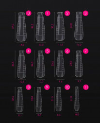 ONE NAIL &amp; GRAPE   Верхние формы Т-образные   120шт    МИНДАЛЬ