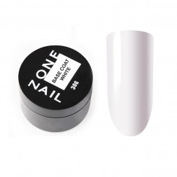 ONE NAIL   База камуфлирующая эластичная  (легкие в снятии)  Base   WHITE  (шайба)   30мл