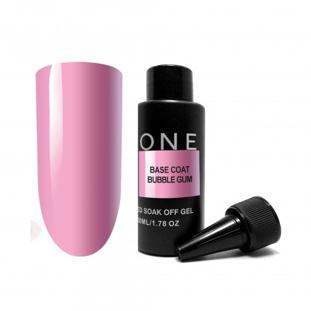 ONE NAIL   База камуфлирующая жесткая  Base   BUBBLE GUM  (шайба)   50мл