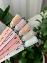 ONE NAIL &amp; GRAPE   Гель для укрепления с шиммером   Fluid gel   #21   15мл