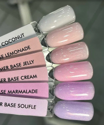 ONE NAIL   База камуфлирующая эластичная c шиммером  (легкие в снятии)  Base  SHIMMER   MARMALADE   15мл