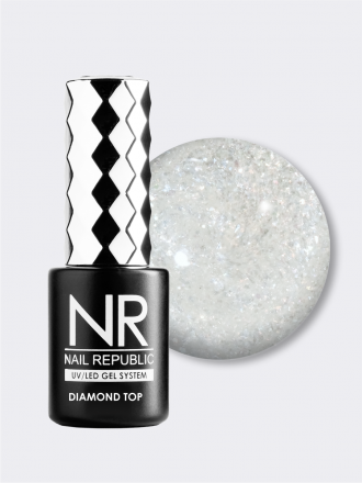 NAIL REPUBLIC   Топ с шиммером без л/с   10мл   Top   DIAMOND   #01