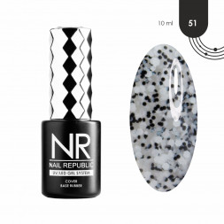 NAIL REPUBLIC   База камуфлирующая   10мл   Base Stone crumb   #51 (10мл)