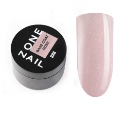ONE NAIL   База камуфлирующая жесткая  c шиммером  Base   ROSE  (шайба)   30мл